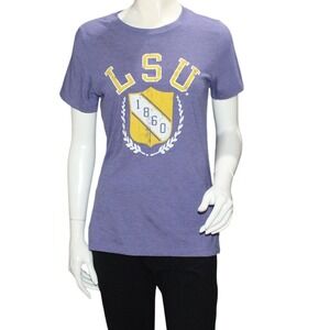 LSU Tigers League Purple Graphic T Shirt Womens Medium